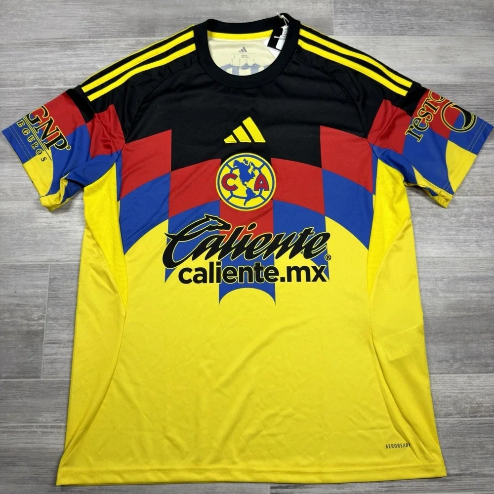 Adidas Club America Home Yellow Jersey 25/26 Size Large JN8612 Soccer Futbol
